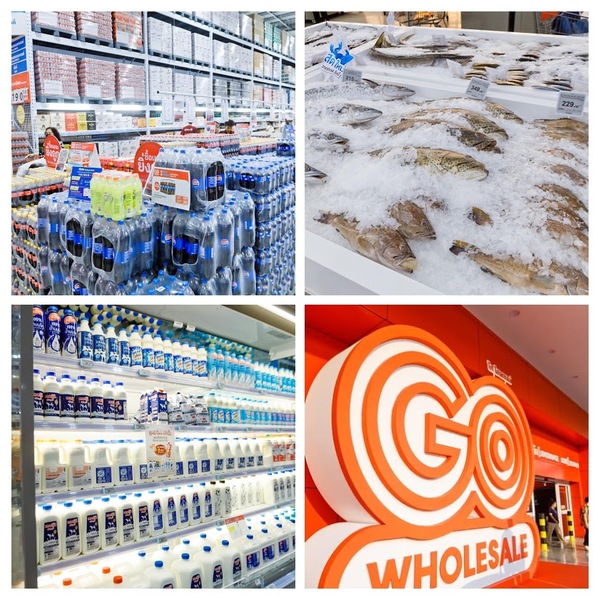 GO Wholesale プーケット内観 乳製品、飲料水、鮮魚コーナーの様子