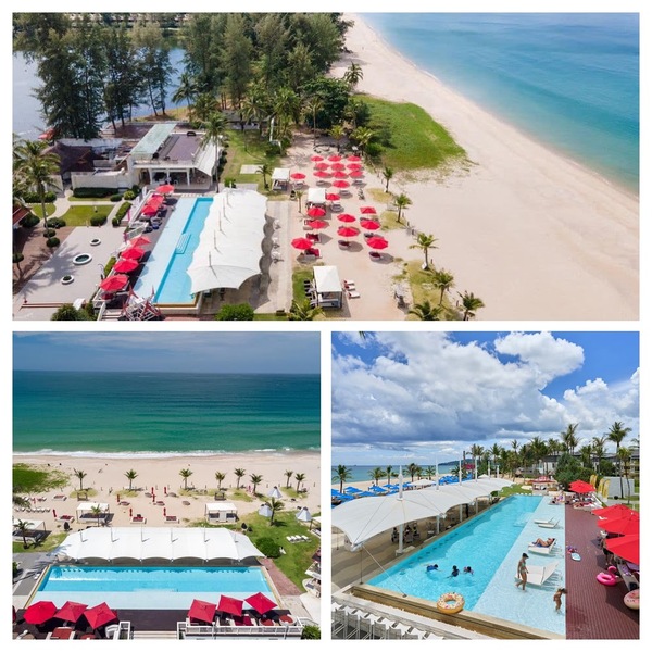 XANA Beach Clubのスタイリッシュなスイムアップバー付きプール