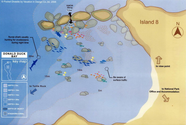 ドナルドダックベイ水中地図