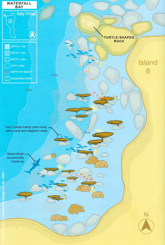 ウォーターフォールベイ水中地図