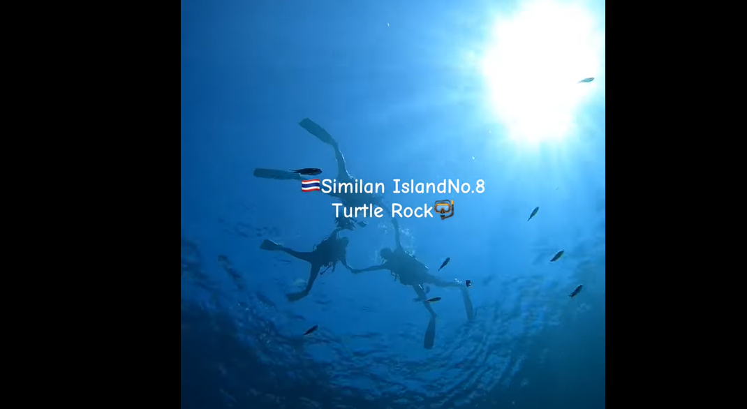 シミラン諸島ダイブクルーズ7本目｜タートルロック 岩地形スイムスルー