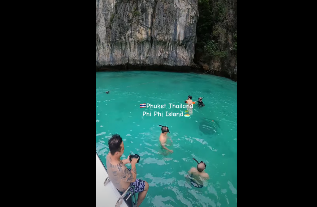 ピレーラグーン内にて泳ぎタイム