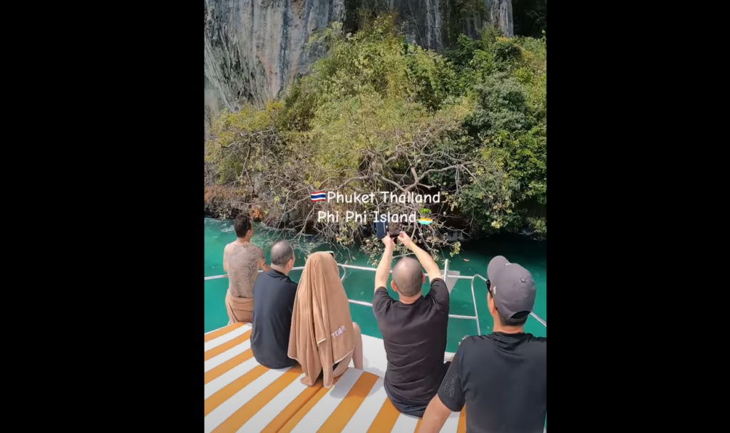 モンキービーチにて撮影タイム