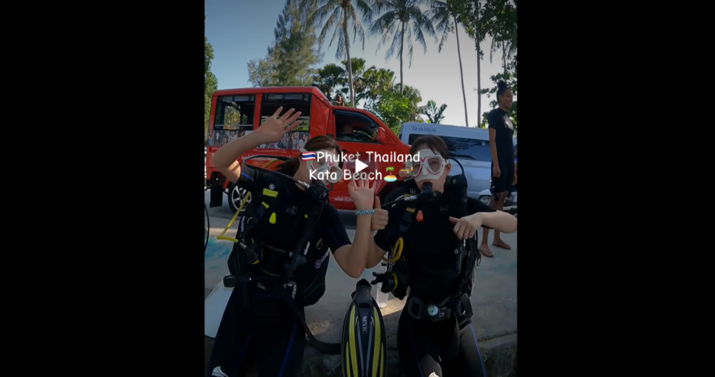 カタビーチ体験ダイビングエントリー前