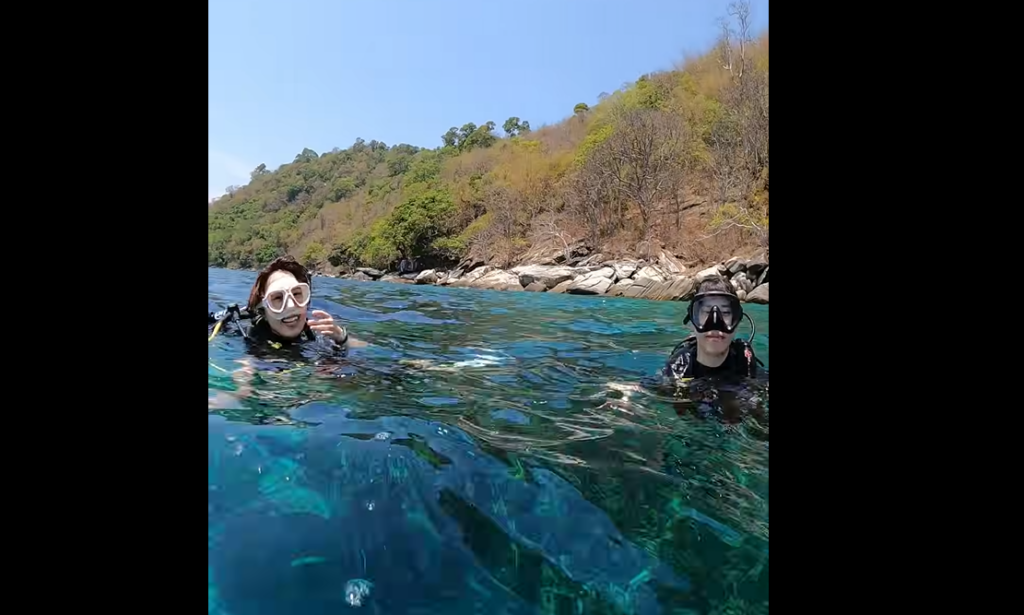 ラチャノイ島東側バナナベイ体験ダイビング1本目終了